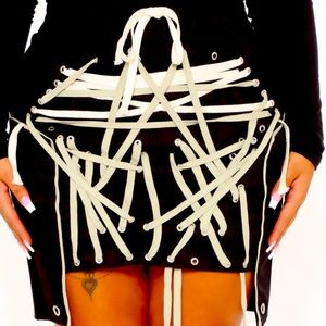 In a entanglement mini skirt